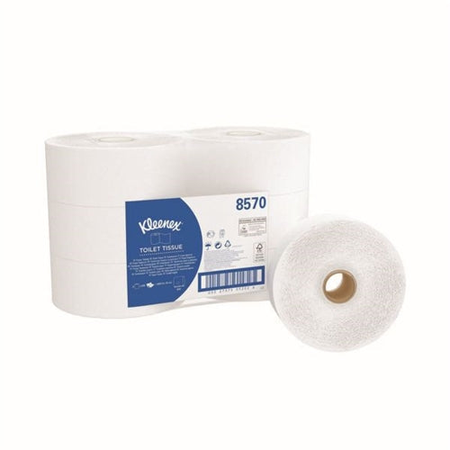 Kleenex Jumbo Toilet Tissue White 190m (Pack of 6)