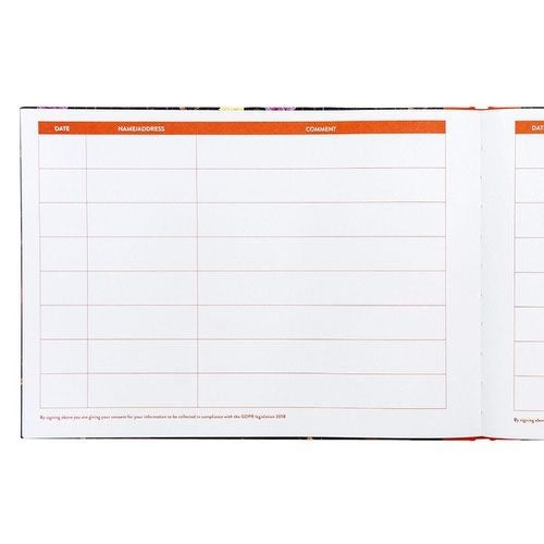 Pukka Pad Bloom Visitors Book Black