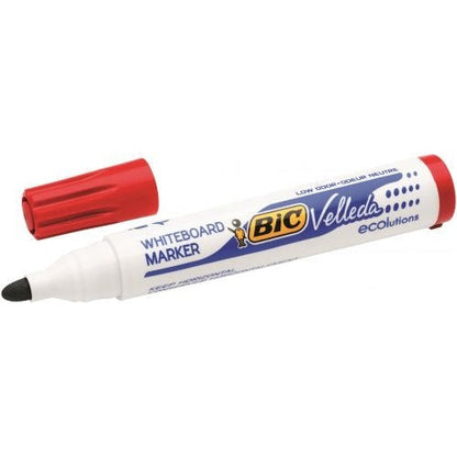 Bic Velleda 1701 Drywipe Marker Bullet Tip Red (Pack of 12)