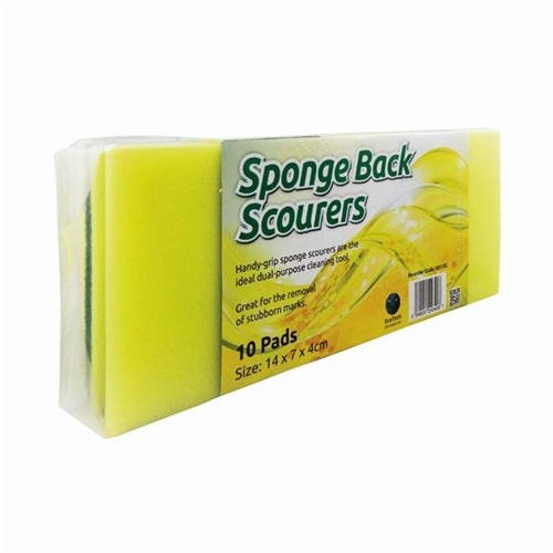 Sponge Back Scourer 140x70x40mm (Pack of 10)