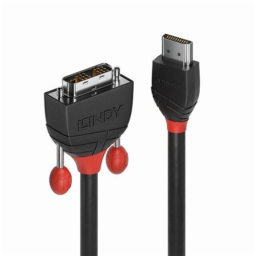 Lindy Black Line HDMI to DVI-D Cable 1m Black