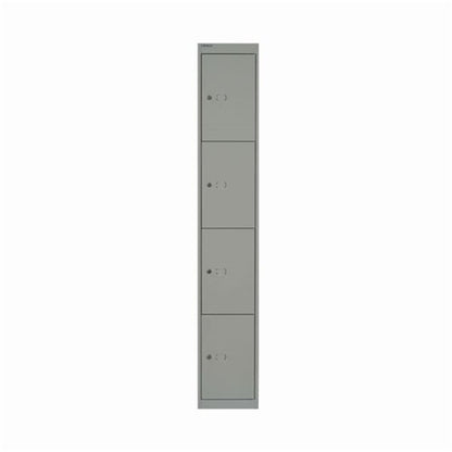 Bisley 4 Door Locker 305x457x1802mm Goose Grey