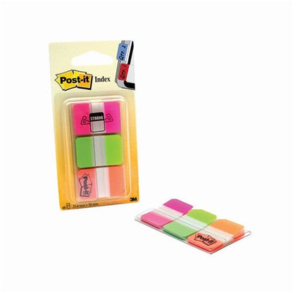 Post-it Strong Index Full PinkGreenOrange (Pack of 66)