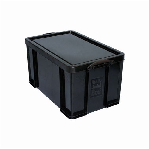 Really Useful 64L Recycled Plastic Storage Box Black