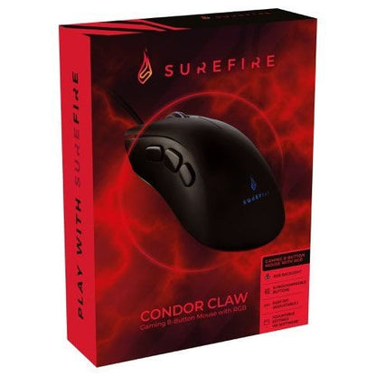 SureFire Condor Claw Gaming 8-Button Mouse with RGB