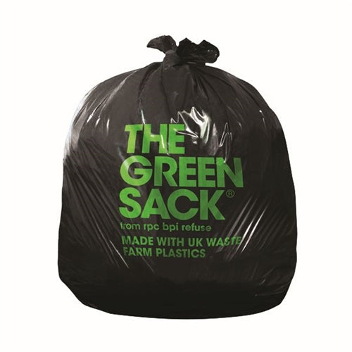 Greensack Heavy Duty Refuse Sack 90L Black (Pack of 200)