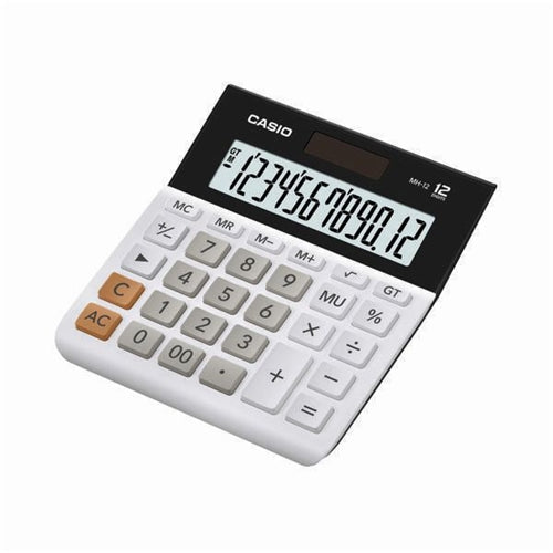 Casio 12-Digit Landscape Basic Function Calculator White