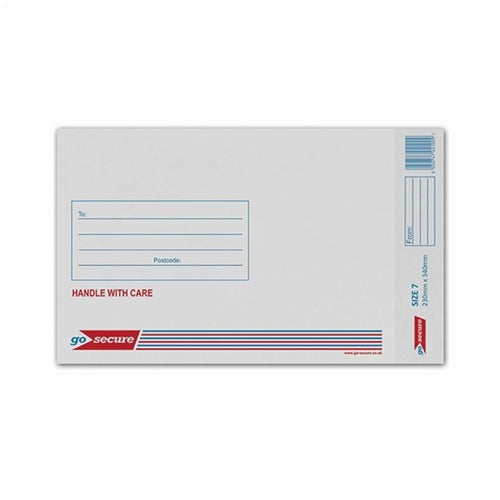 GoSecure Bubble Envelope Size 7 Internal Dimensions 220x320mm White (Pack of 50)