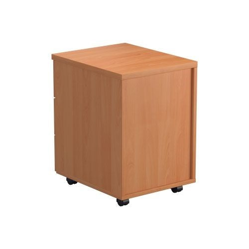 First 3 Drawer Mobile Pedestal 400x500x595mm Beech