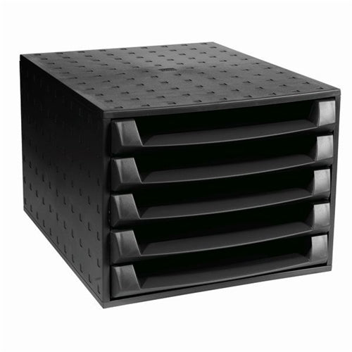 Forever 5 Drawer Set Black (W284 x D387 x H218mm)