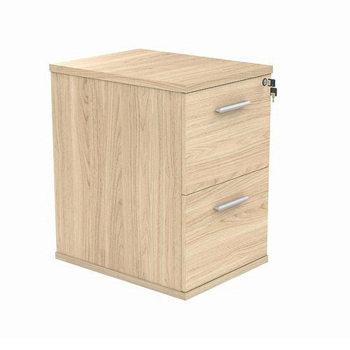 Astin 2 Drawer Filing Cabinet 540x600x710mm Canadian Oak