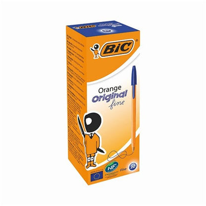 Bic Orange Fine Ballpoint Pen Blue (Pack of 20)