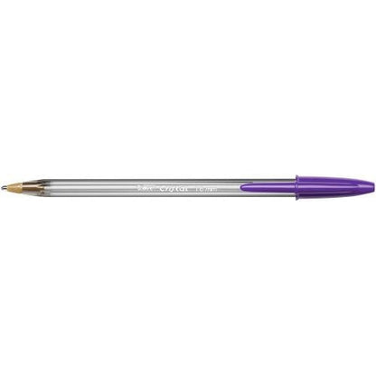 Bic Cristal Fun Ballpoint Pen Large Purple (Pack of 20)