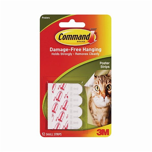 3M Command Adhesive Poster Strips Small (Pack of 12)