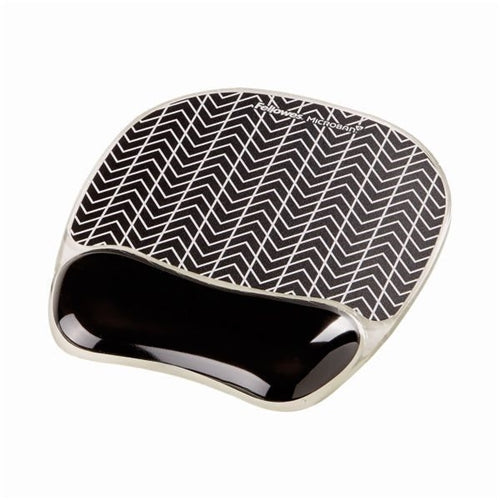 Fellowes Photo Gel Mouse Mat with Wristrest Chevron Design