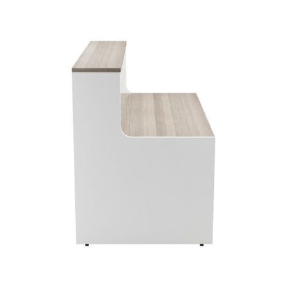 Jemini Reception Unit 1400x800x740mm Grey Oak/White