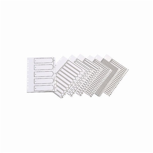 Q-Connect 20-Part A-Z Index Multi-punched Polypropylene White A4