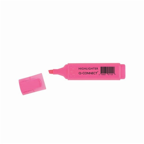 Q-Connect Pink Highlighter Pen (Pack of 10)