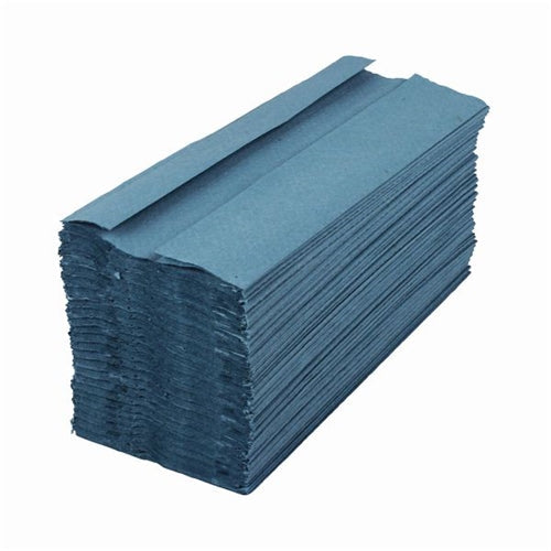 2Work 1-Ply C-Fold Hand Towels Blue (Pack of 2880)