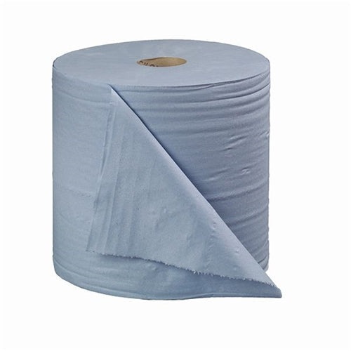 2Work 2-Ply Forecourt Roll 400m Blue (Pack of 2)