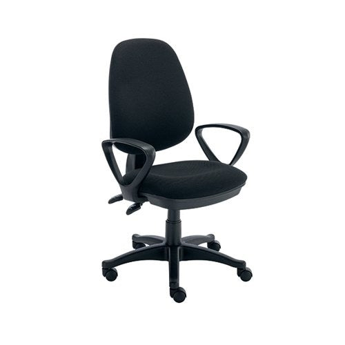 Astin Nesta Operator Chair with Fixed Arms 590x900x1050mm Black