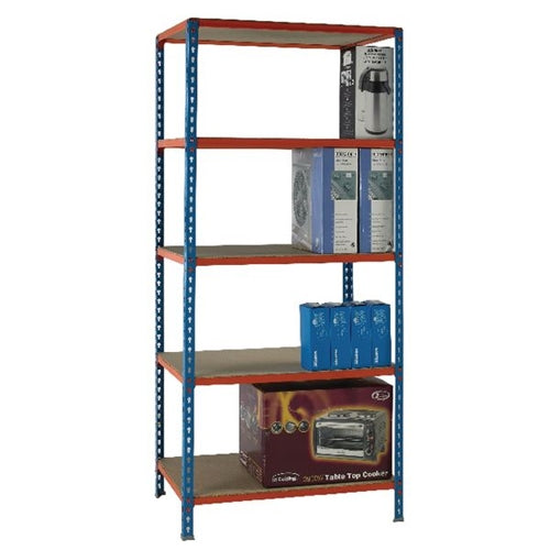 Standard Duty Painted Orange Shelf Unit Blue 900x400x2000mm (WxDxH)