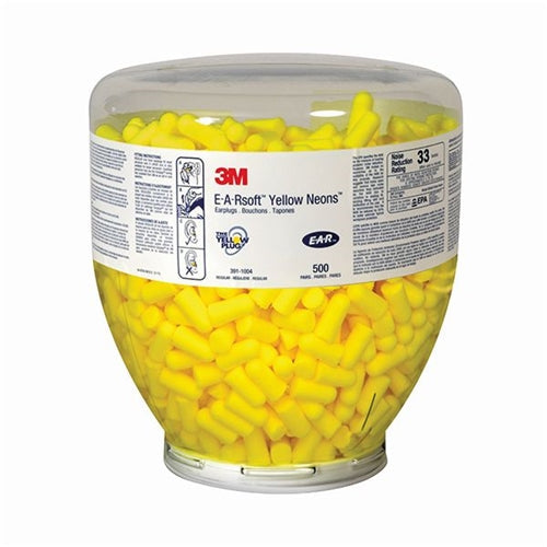 3M E-A-R Soft Yellow Neons Refill Bottle (Pack of 500)