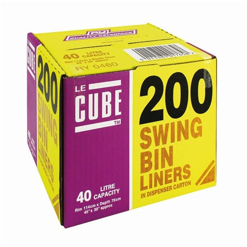 Le Cube Swing Bin Liner Dispenser 46 Litre (Pack of 200)