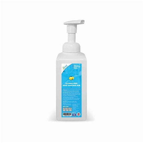 2Work Hand Sanitiser Rub Alcohol-Free Foaming 600ml Bottle