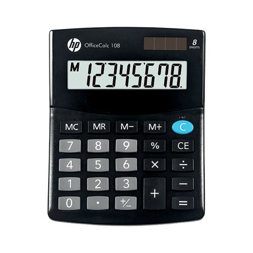 HP OfficeCalc 108 8 Digit Semi-Desktop Calculator