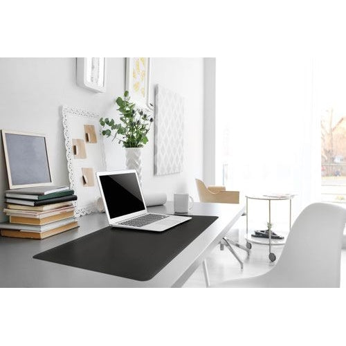 Durable Desk Mat with Contoured Edges 650x500mm Polypropylene Black