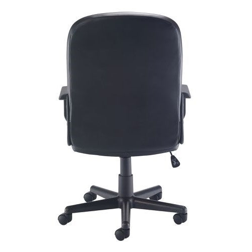 Jemini Jack 2 Executive Swivel Chair with Fixed Arms 620x600x1020-1135mm Polyurethane Black