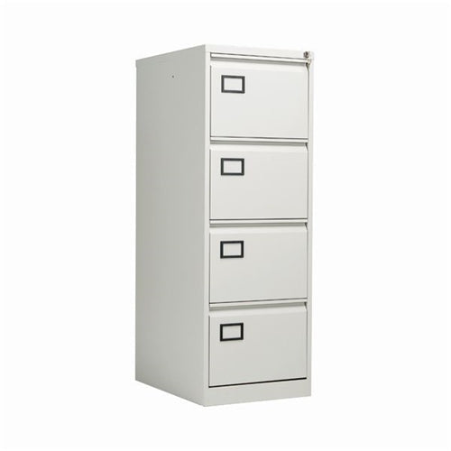 Jemini 4 Drawer Filing Cabinet Lockable 470x622x1321mm Light Grey