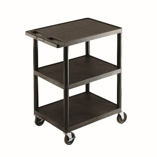 GPC 3 Shelf Service Trolley Black