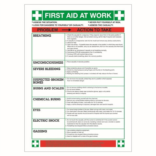 Safety Sign First Aid At Work (420 x 590mm)