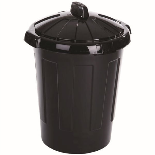 Plastic Dustbin 80 Litre Black