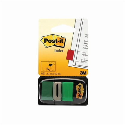 Post-it Index Tabs 25mm Green (Pack of 600)