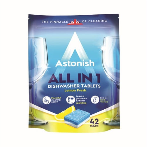 Astonish All in 1 Dishwasher Tablets Blue (Pack of 42)