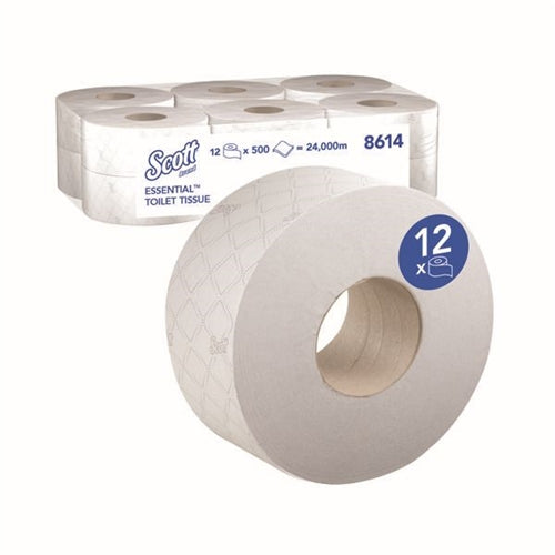 Scott Mini Jumbo Toilet Tissue Roll 200m (Pack of 12)