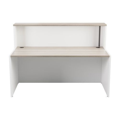 Jemini Reception Unit 1400x800x740mm Grey Oak/White