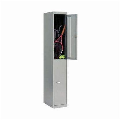 Bisley 2 Door Locker 305x457x1802mm Goose Grey