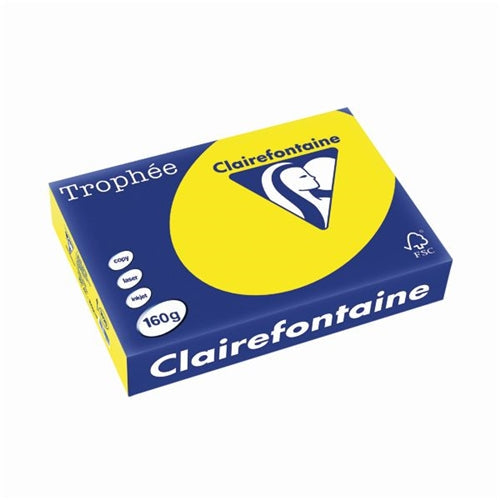 Trophee Card A4 160gm Intensive Yellow (Pack of 250)