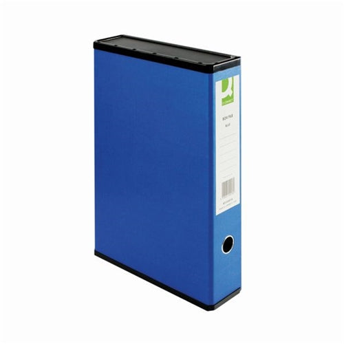 Q-Connect 75mm Box File Foolscap Blue (Pack of 5)