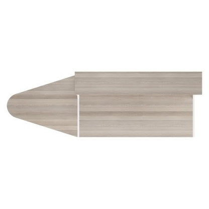 Jemini Reception Unit with Extension 1600x800x740mm Grey Oak/White