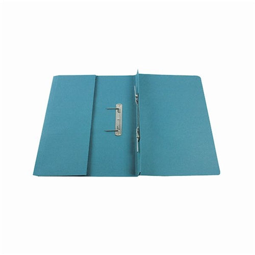 Q-Connect Transfer Pocket File 38mm Capacity Foolscap Blue (Pack of 25)