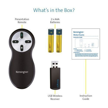 Kensington Wireless Presenter Red Laser BlackChrome