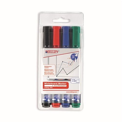 Edding 360 Drywipe Marker Assorted (Pack of 4)