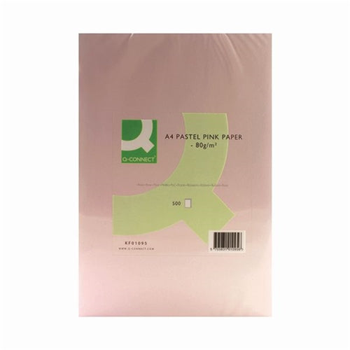 Q-Connect Pink A4 Copier Paper 80gsm Ream (Pack of 500)