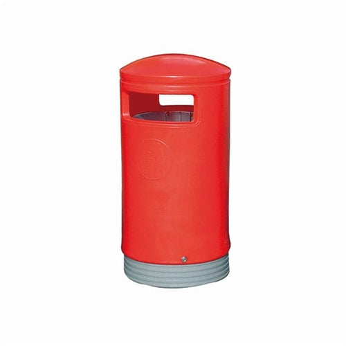 Outdoor Hooded Top Bin 75 Litre Red