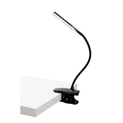 Alba LED Wireless Desk Lamp with Desk Top Clamp Black